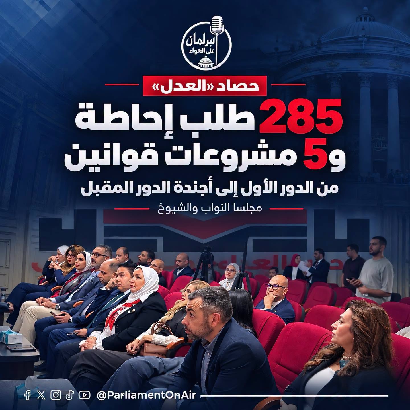 من حصاد الدور الأول إلى خطة الدور المقبل.. حزب العدل يكشف أجندته التشريعية والرقابية في مجلسي النواب والشيوخ